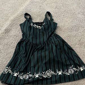 Disney Haunted Mansion Maid Dress White Border Print